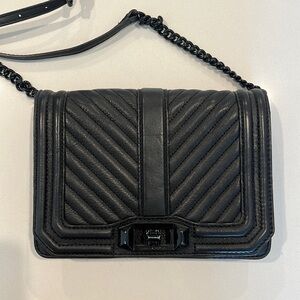 Chevron Quilted Small Love Crossbody Bag in Black
Rebecca Minkoff